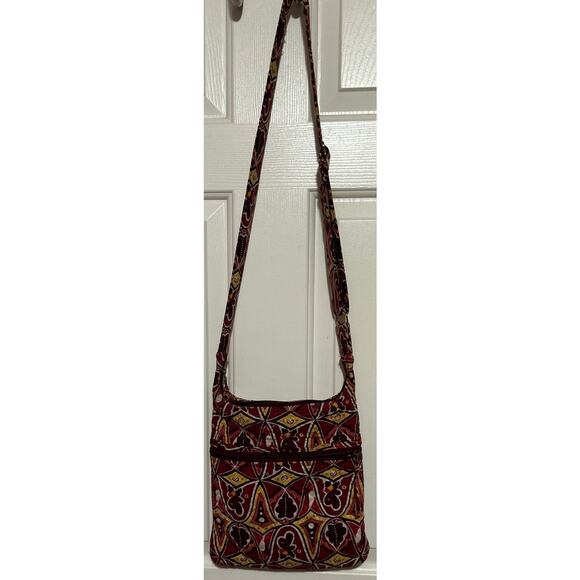 Stephanie Dawn Floral Burgundy Yellow Crossbody Bag Adjustable Strap‎ - Picture 3 of 9